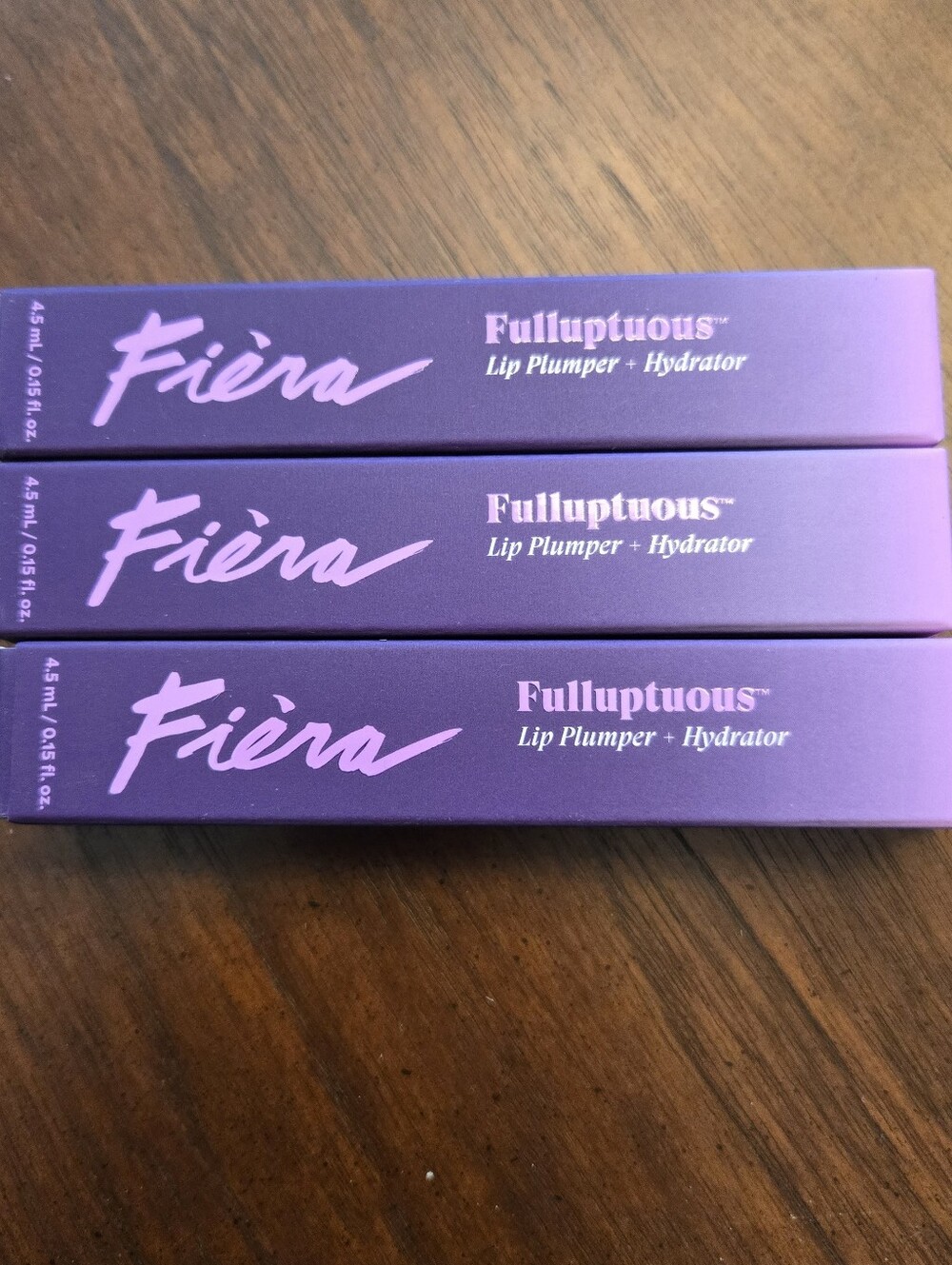 NIB 3x full size Fiera ORIGINAL Fulluptuous 2-In-1 Lip Plumper + Hydrator Serum